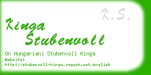 kinga stubenvoll business card